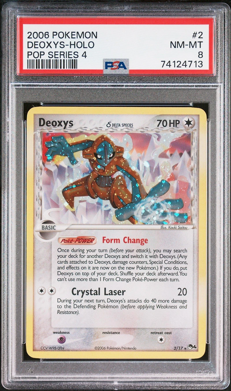 2006 Pokemon Pop Series 4 2 Deoxys-holo PSA 8