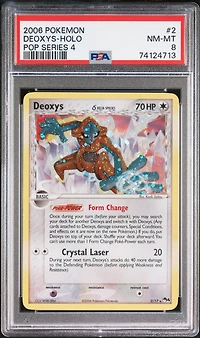 2006 Pokemon Pop Series 4 2 Deoxys-holo PSA 8