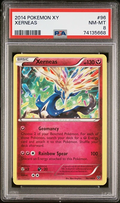 2014 Pokemon Xy 96 Xerneas PSA 8