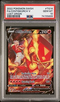 2022 Pokemon Sword & Shield Lost Origin Tg14 Full Art/centiskorch V PSA