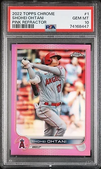 Topps Chrome 1 Shohei Ohtani Pink Refractor PSA