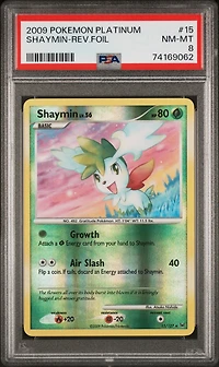 2009 Pokemon Platinum 15 Shaymin-reverse Foil PSA 8