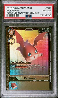 2023 Digimon Promo 005 Patamon Digimon Card Game 2nd Anniversary Set PSA 8