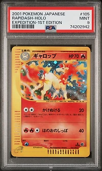 2001 Pokemon Japanese Expedition 105 Rapidash-holo 1st Edition PSA