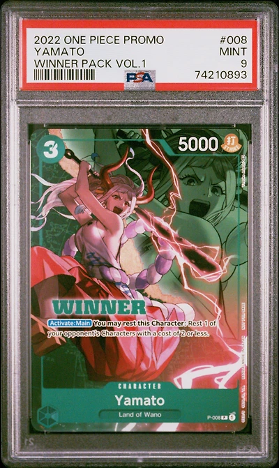 2022 One Piece Promos 008 Yamato Winner Pack Vol.1 PSA