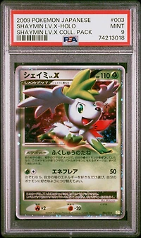 2009 Pokemon Japanese Shaymin Lv.x Collection Pack 003 Shaymin Lv.x-holo PSA 9