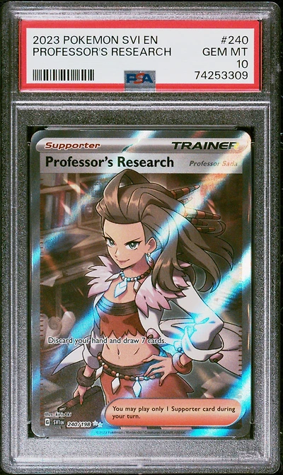 2023 Pokemon Svi En-scarlet & Violet Professor's Research Ultra Rare PSA