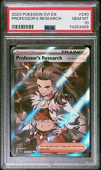 2023 Pokemon Svi En-scarlet & Violet Professor's Research Ultra Rare PSA
