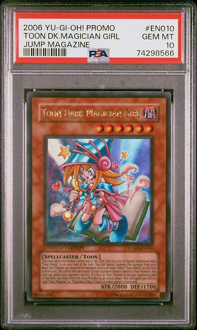 2006 Yu-gi-oh! Promo Jump Magazine En010 Toon Dark Magician Girl PSA