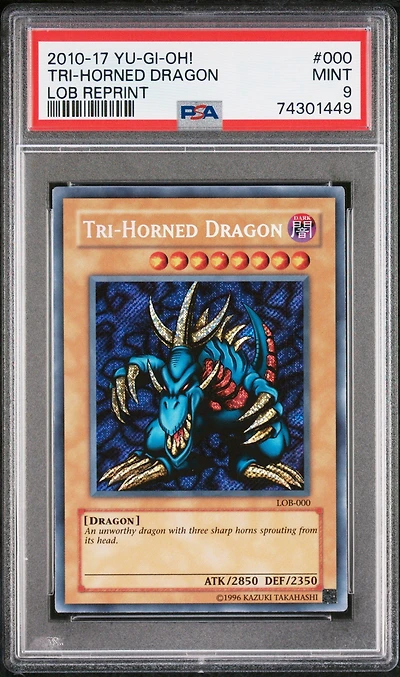 2010-2017 Yu-gi-oh! Legend Of Blue Eyes White Dragon Reprint 000 Tri PSA 9