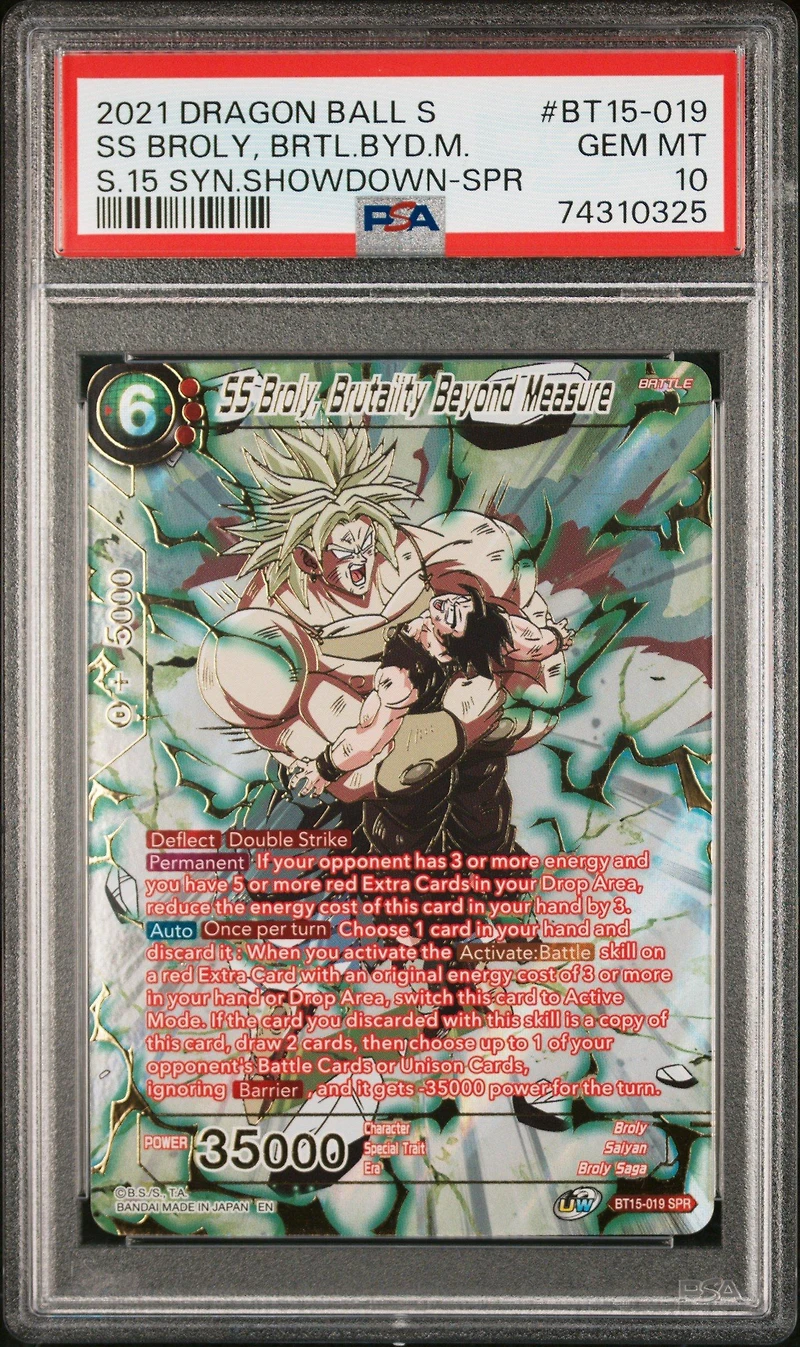 2021 Dragon Ball Super Card Game Series 15 Saiyan Showdown Bt15-019 Ss Broly