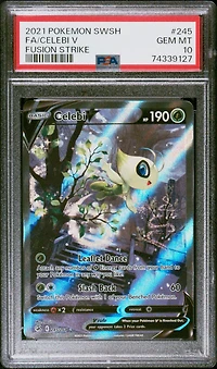 2021 Pokemon Sword & Shield Fusion Strike 245 Fa/celebi V PSA