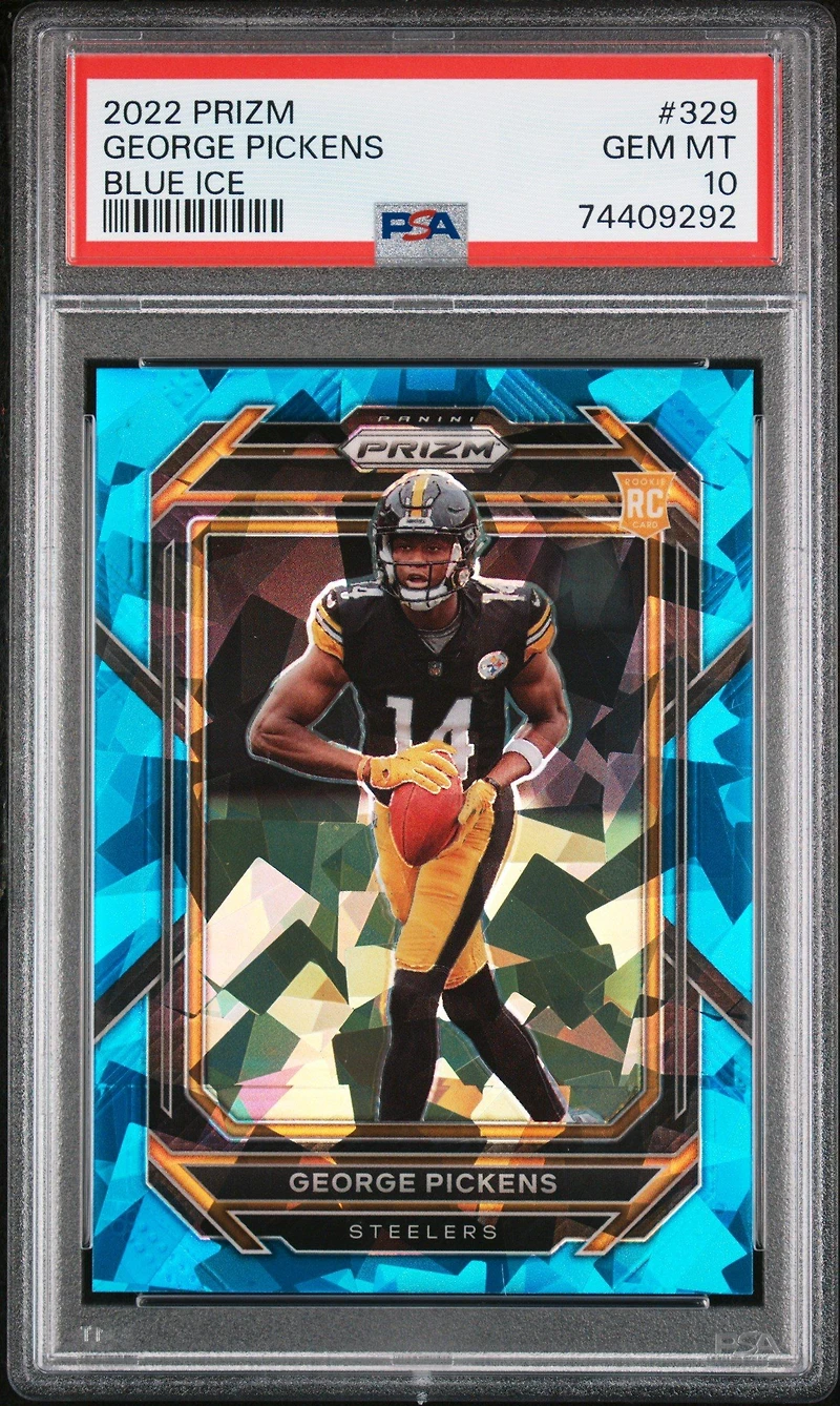 2022 Panini Prizm 329 George Pickens Ice PSA 10