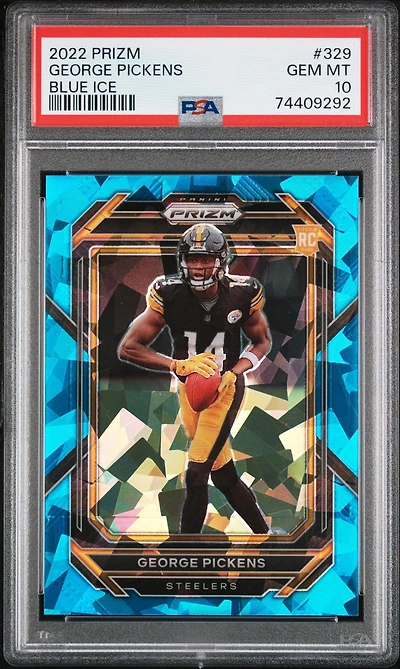 2022 Panini Prizm 329 George Pickens Ice PSA 10