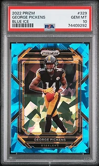2022 Panini Prizm 329 George Pickens Ice PSA 10