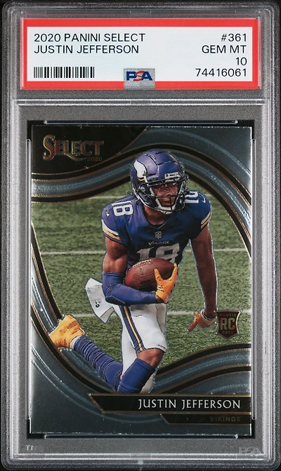 2020 Panini Select 361 Justin Jefferson PSA 10