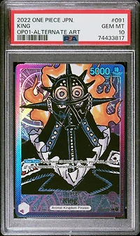 2022 One Piece Japanese Op01-romance Dawn 091 King Alternate Art PSA 10