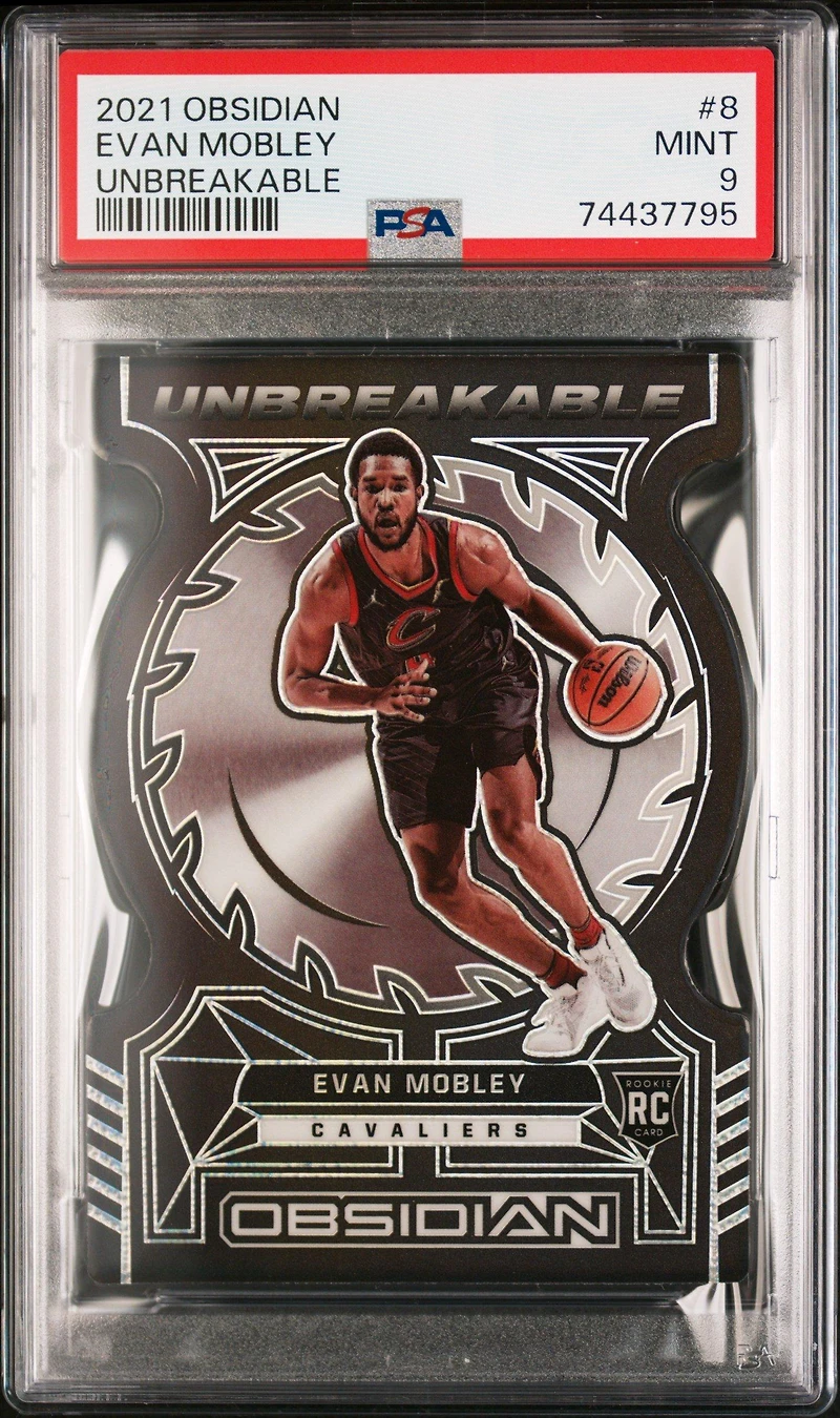 2021 Panini Obsidian Unbreakable 8 Evan Mobley PSA 9