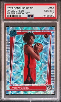 2021 Panini Donruss Optic 159 Jalen Green Premium Box Set PSA