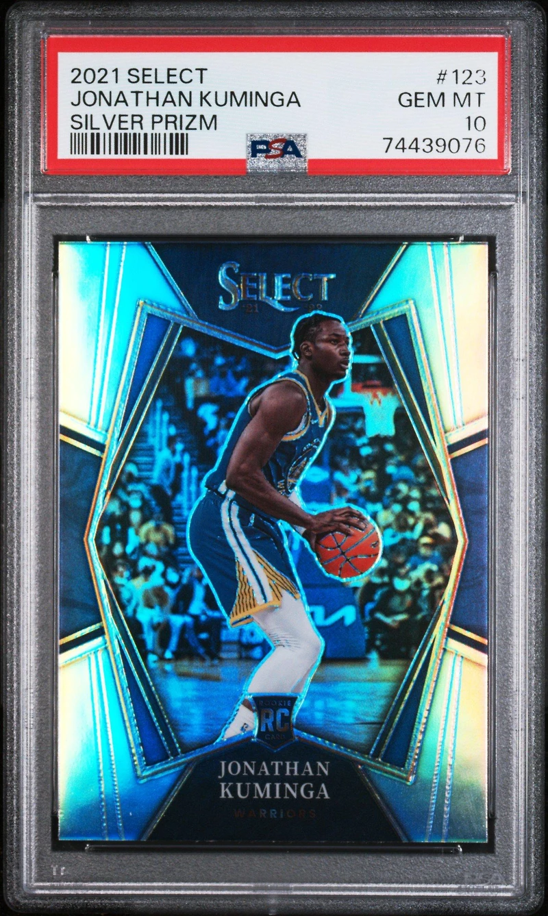2021 Panini Select 123 Jonathan Kuminga Silver Prizm PSA 10