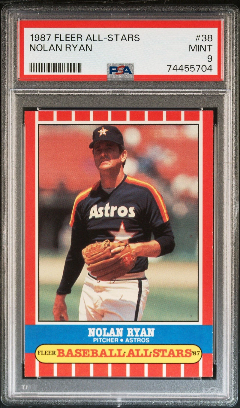 1987 Fleer Baseball All-stars 38 Nolan Ryan PSA 9