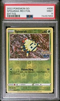 2022 Pokemon Go 006 Spinarak-reverse Foil [ditto] PSA