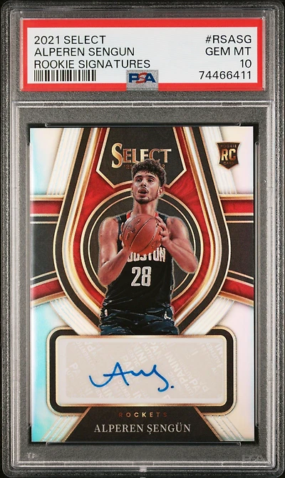 2021 Panini Select Rookie Signatures Rsasg Alperen Sengun PSA 10
