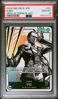 2023 One Piece Japanese Pillars Of Strength 021 Kuro Alternate Art PSA 10