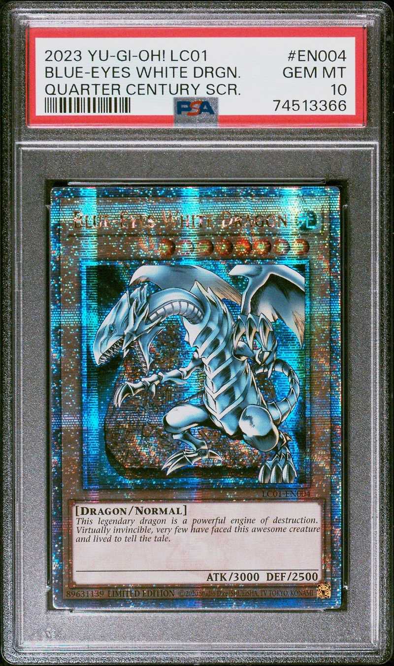 2023 Yu-gi-oh! Lc01-legendary Collection: 25th Anniversary Edition En004 Blue-eyes White Dragon Quarter Century Secret Rare PSA