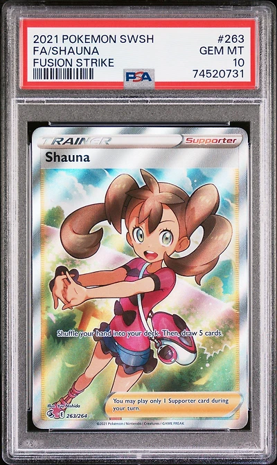 2021 Pokemon Sword & Shield Fusion Strike 263 Fa/shauna PSA 10