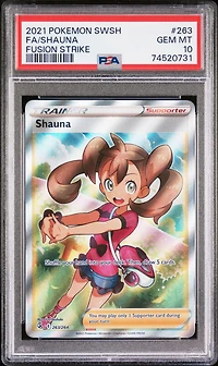 2021 Pokemon Sword & Shield Fusion Strike 263 Fa/shauna PSA 10