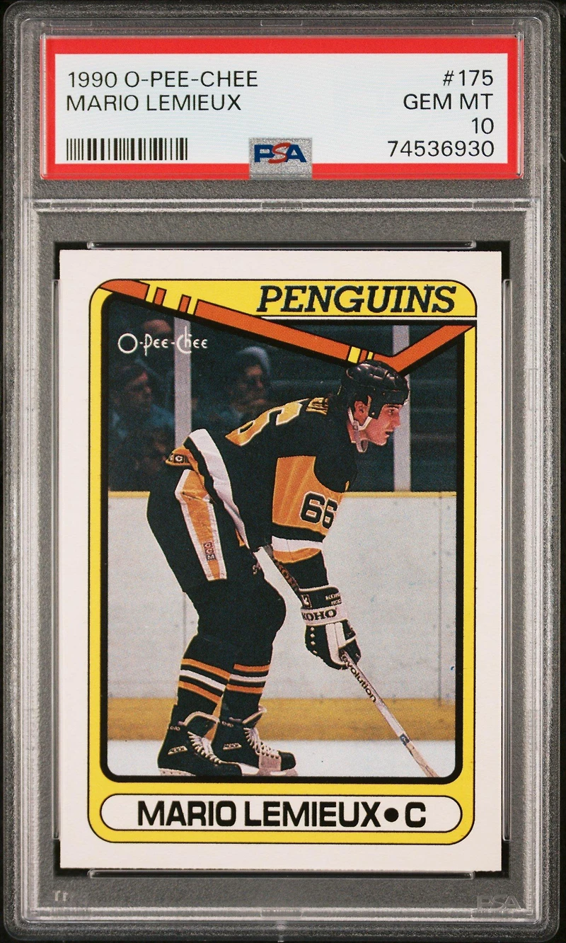 1990 O-pee-chee 175 Mario Lemieux PSA 10