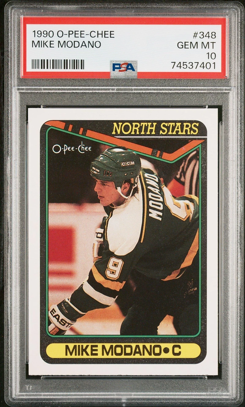 1990 O-pee-chee 348 Mike Modano PSA 10