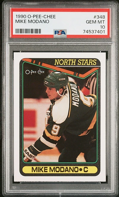 1990 O-pee-chee 348 Mike Modano PSA 10