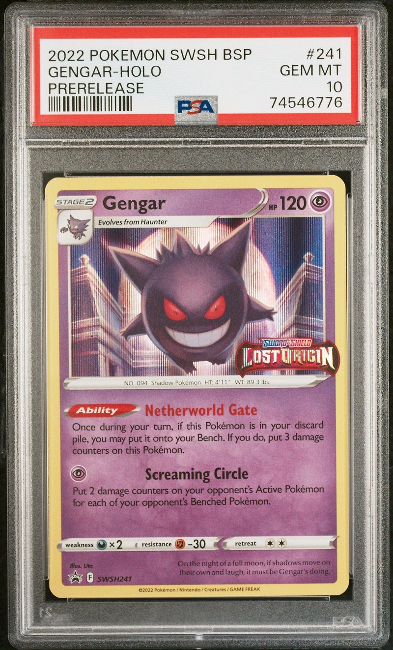 2022 Pokemon Swsh Black Star Promo 241 Gengar PSA 10