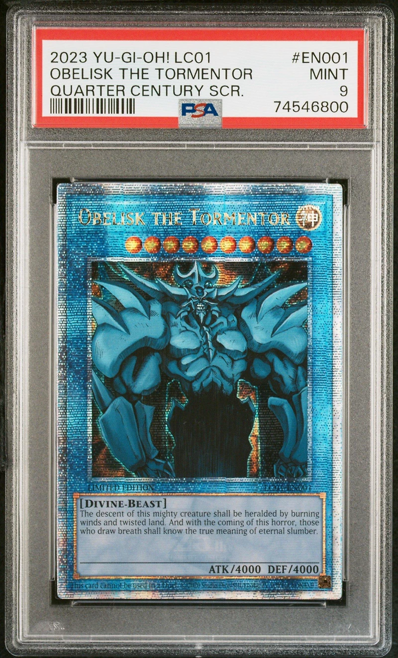 2023 Yu-gi-oh! Lc01-legendary Collection: 25th Anniversary Edition En001 Obelisk The Tormentor PSA