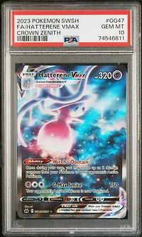 2023 Pokemon Sword And Shield Crown Zenith Gg47 Fa/hatterene Vmax PSA 10