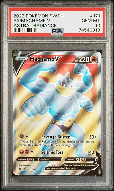 2022 Pokemon Sword & Shield Astral Radiance Fa/machamp V PSA 10