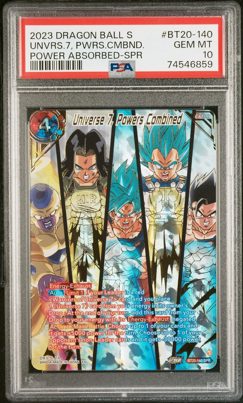 2023 Dragon Ball Super Card Game Series 20 Power Absorbed Bt20-140 U7, Powers Combined PSA 10