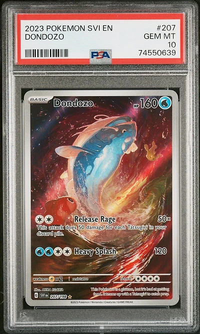 2023 Pokemon Svi En-scarlet & Violet 207 Dondozo Illustration Rare PSA