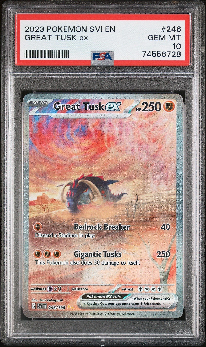 2023 Pokemon Svi En-scarlet & Violet 246 Great Tusk Ex Special Illustration Rare PSA