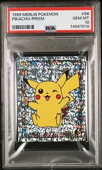 1999 Merlin Pokemon S6 Pikachu-prism PSA
