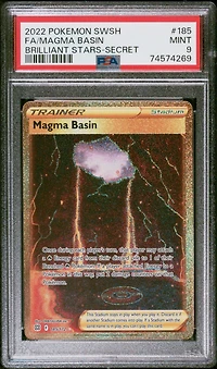 2022 Pokemon Sword & Shield Brilliant Stars 185 Full Art/magma Basin Secret PSA 9