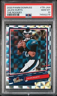 2020 Panini Donruss The Rookies Tr-jah Jalen Hurts PSA 10