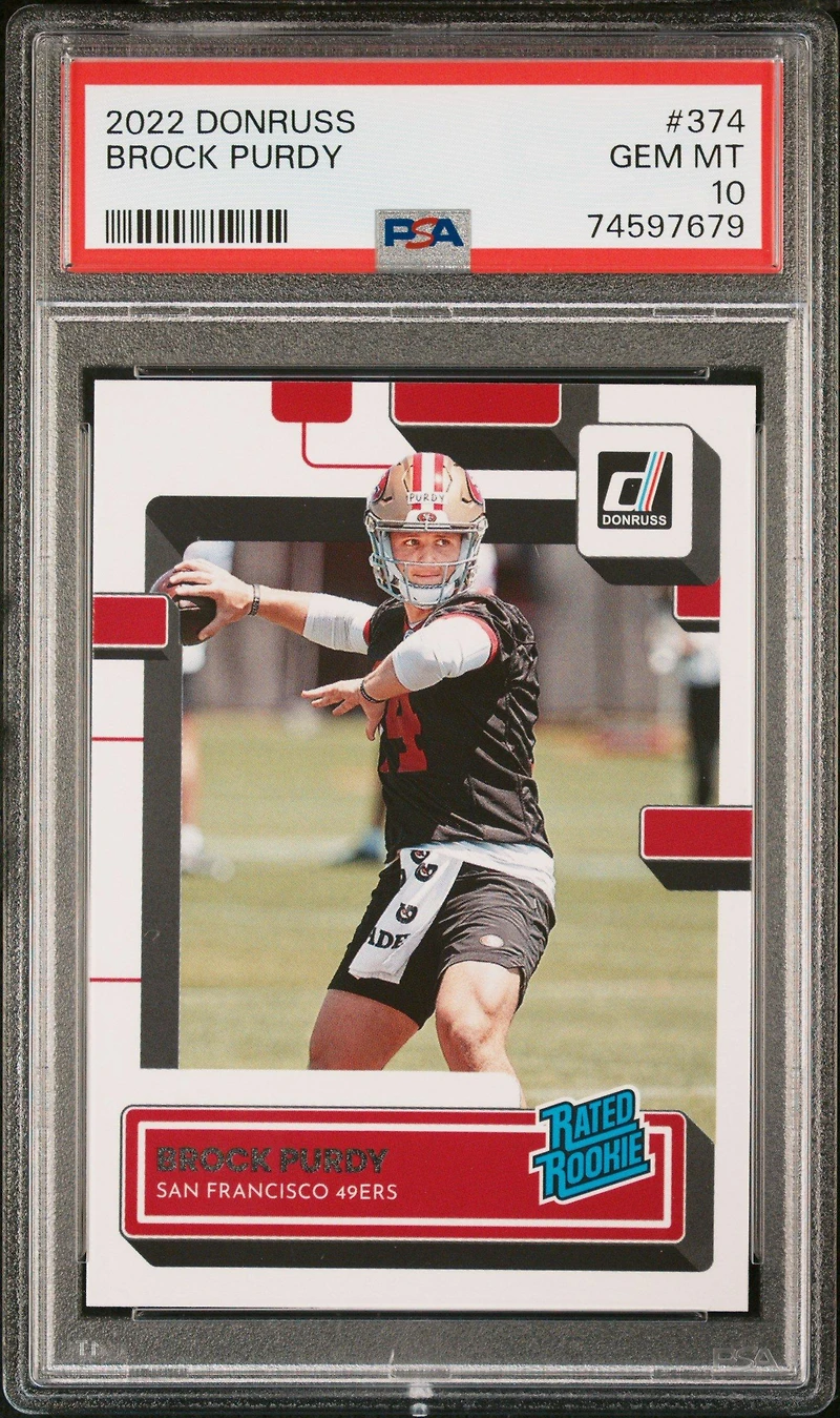 2022 Panini Donruss 374 Brock Purdy PSA