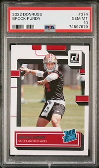 2022 Panini Donruss 374 Brock Purdy PSA