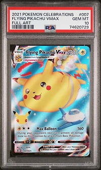 2021 Pokemon Celebrations 007 Flying Pikachu Vmax PSA 10