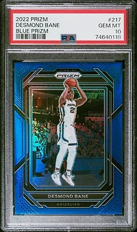 2022 Panini Prizm 217 Desmond Bane Blue Prizm PSA 10