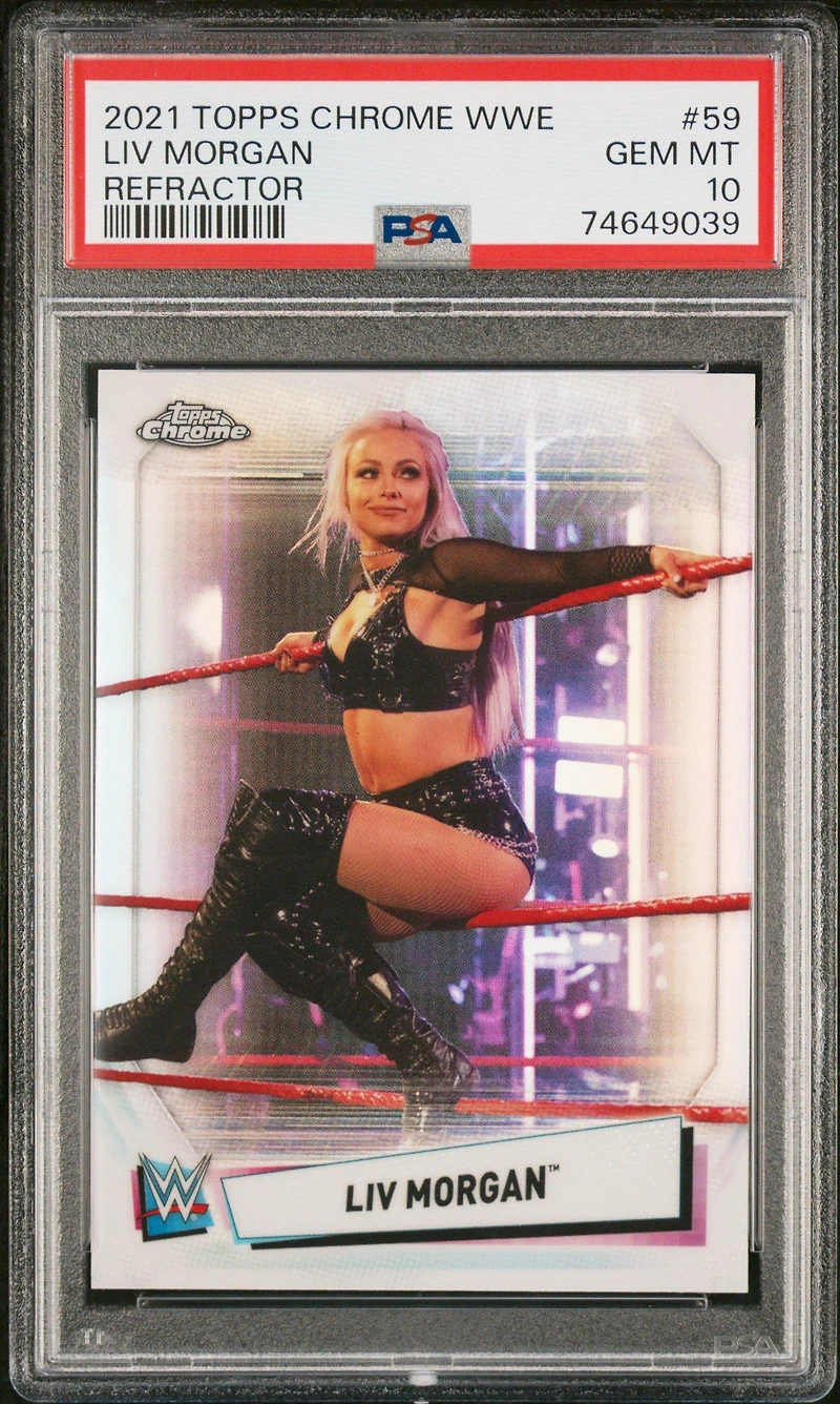 2021 Topps Chrome Wwe 59 Liv Morgan Refractor PSA 10