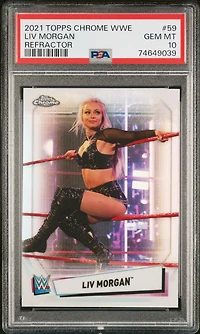 2021 Topps Chrome Wwe 59 Liv Morgan Refractor PSA 10